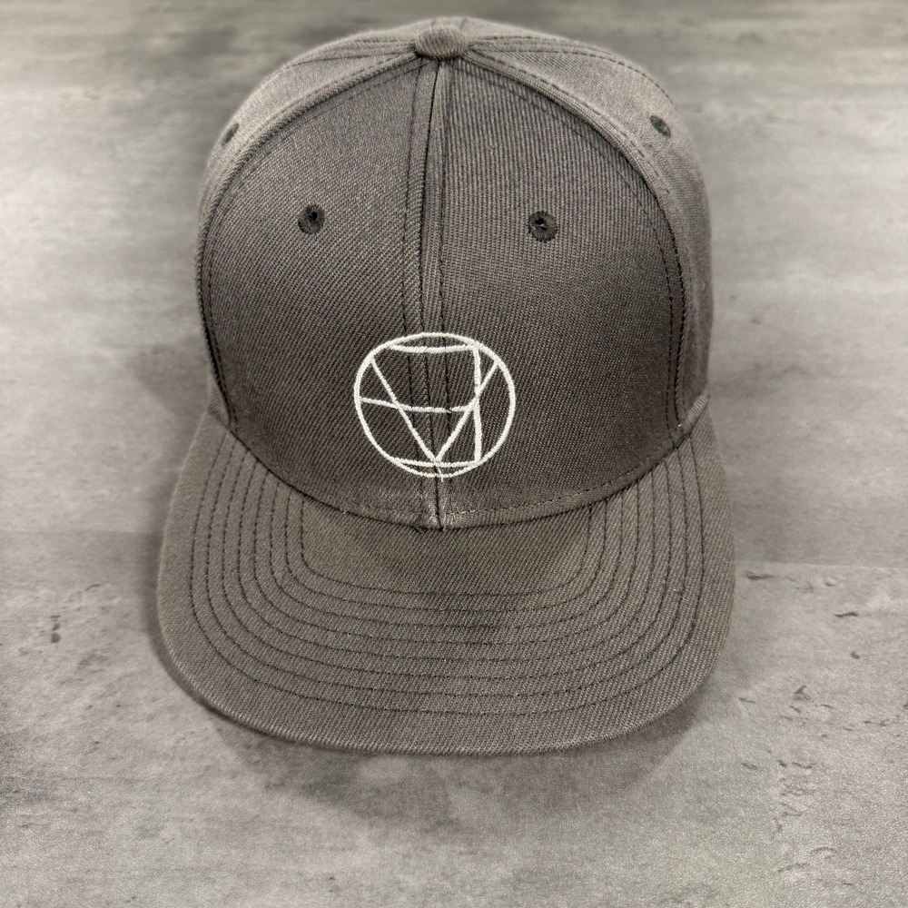 Pentagram Cult‎ Wiccan Snapback Hat Gray White Faded Trucker Cap Art Abstract